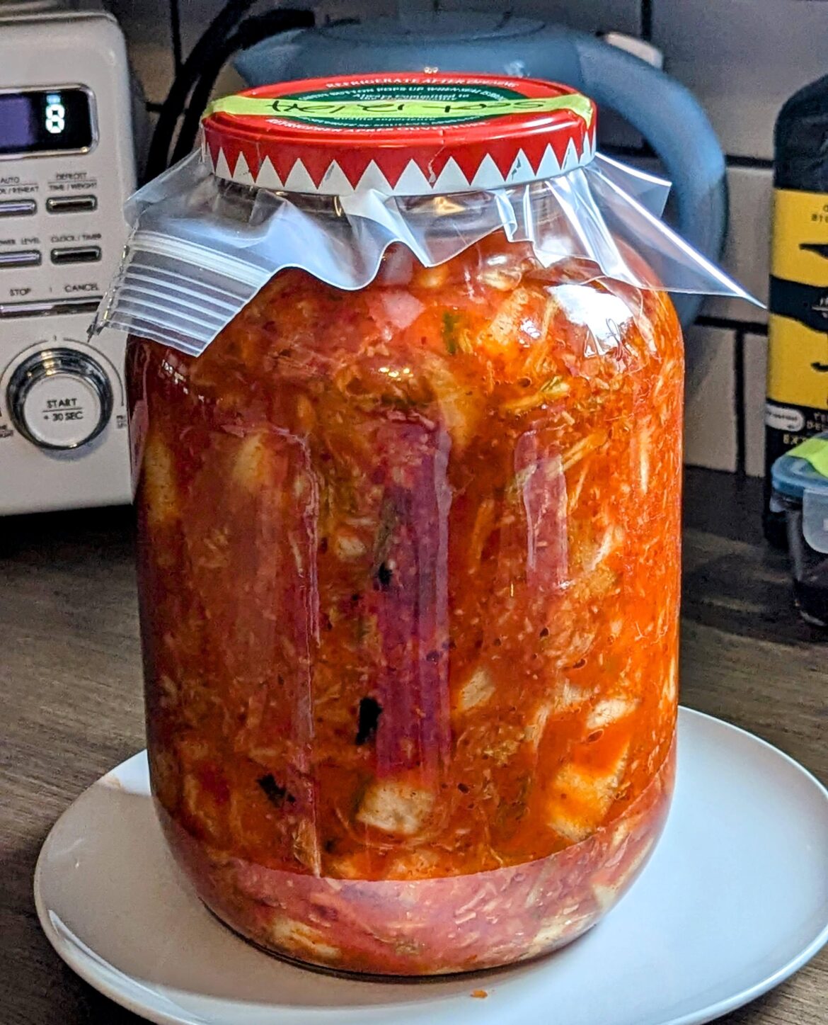 Napa Cabbage Kimchi, not made traditionally, still uses a paste, still delicious.