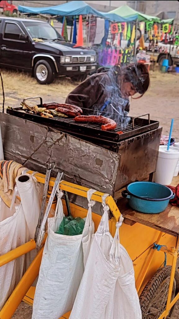 Chorizo and steak tacos on wheels