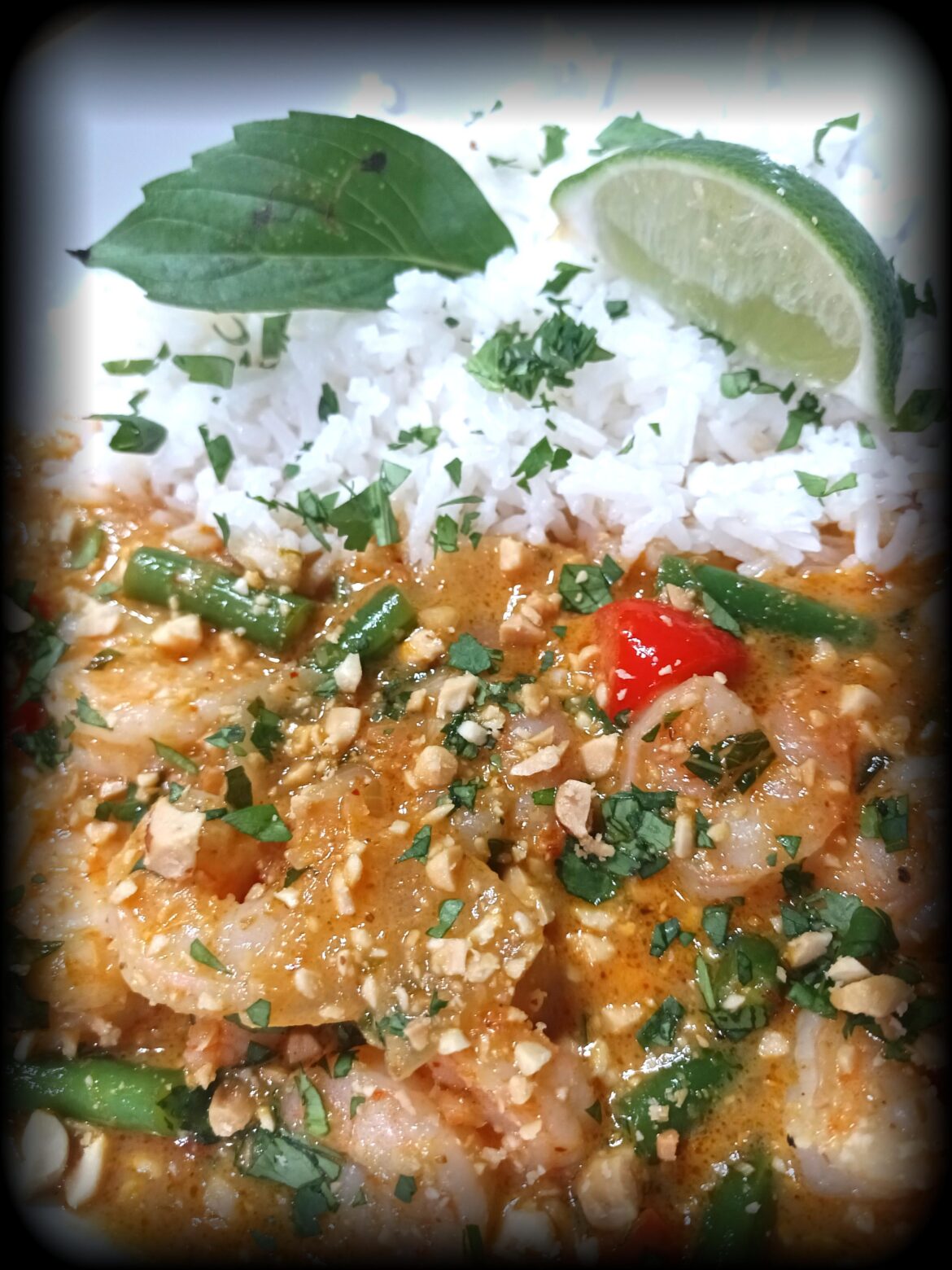 Homemade Penang shrimp curry