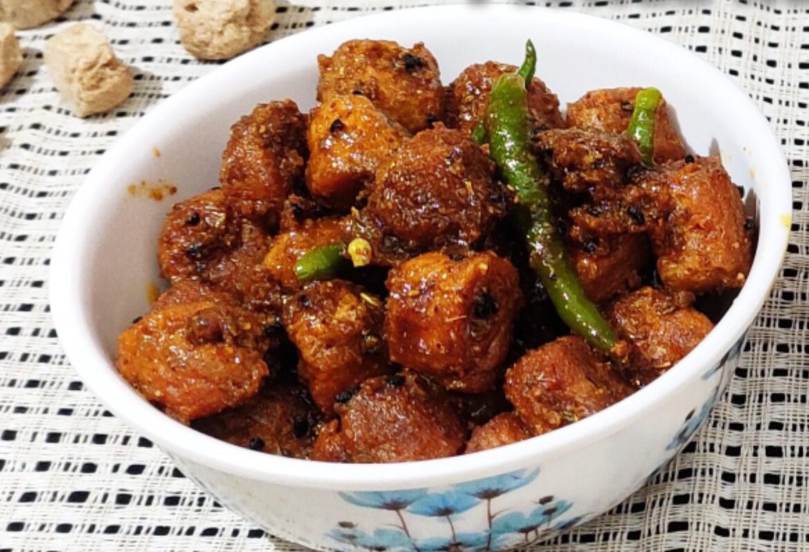 Soya chunks instant pickle