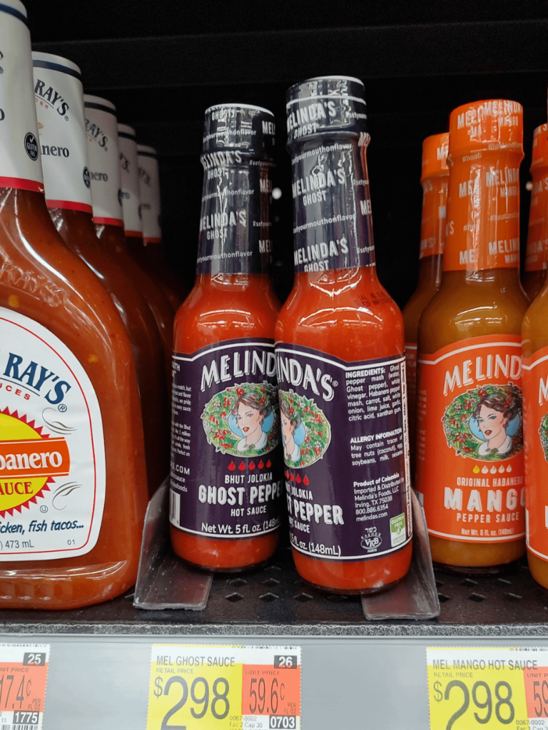 PSA - WalMart (Indiana, USA) has reliably been stocking Melinda's Ghost sauce for darn cheap for a few weeks now. Good flavor and heat.