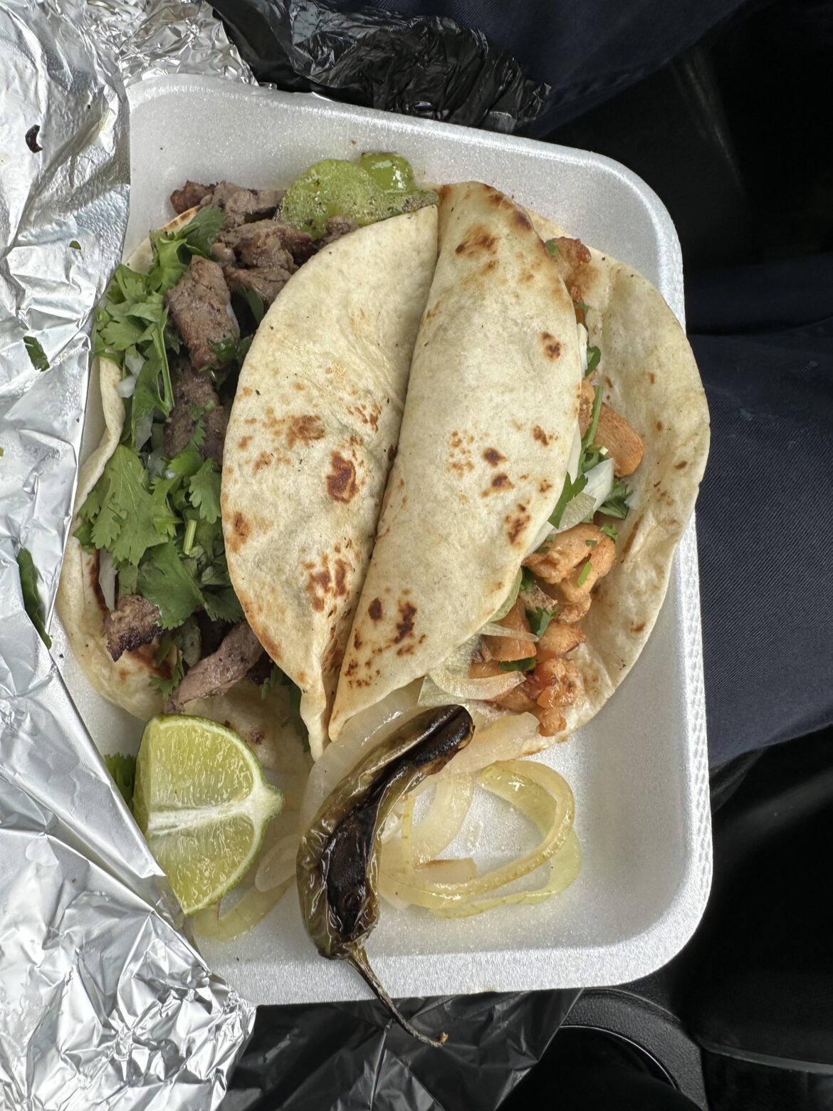 The taco truck at 45th and Duval is delicious