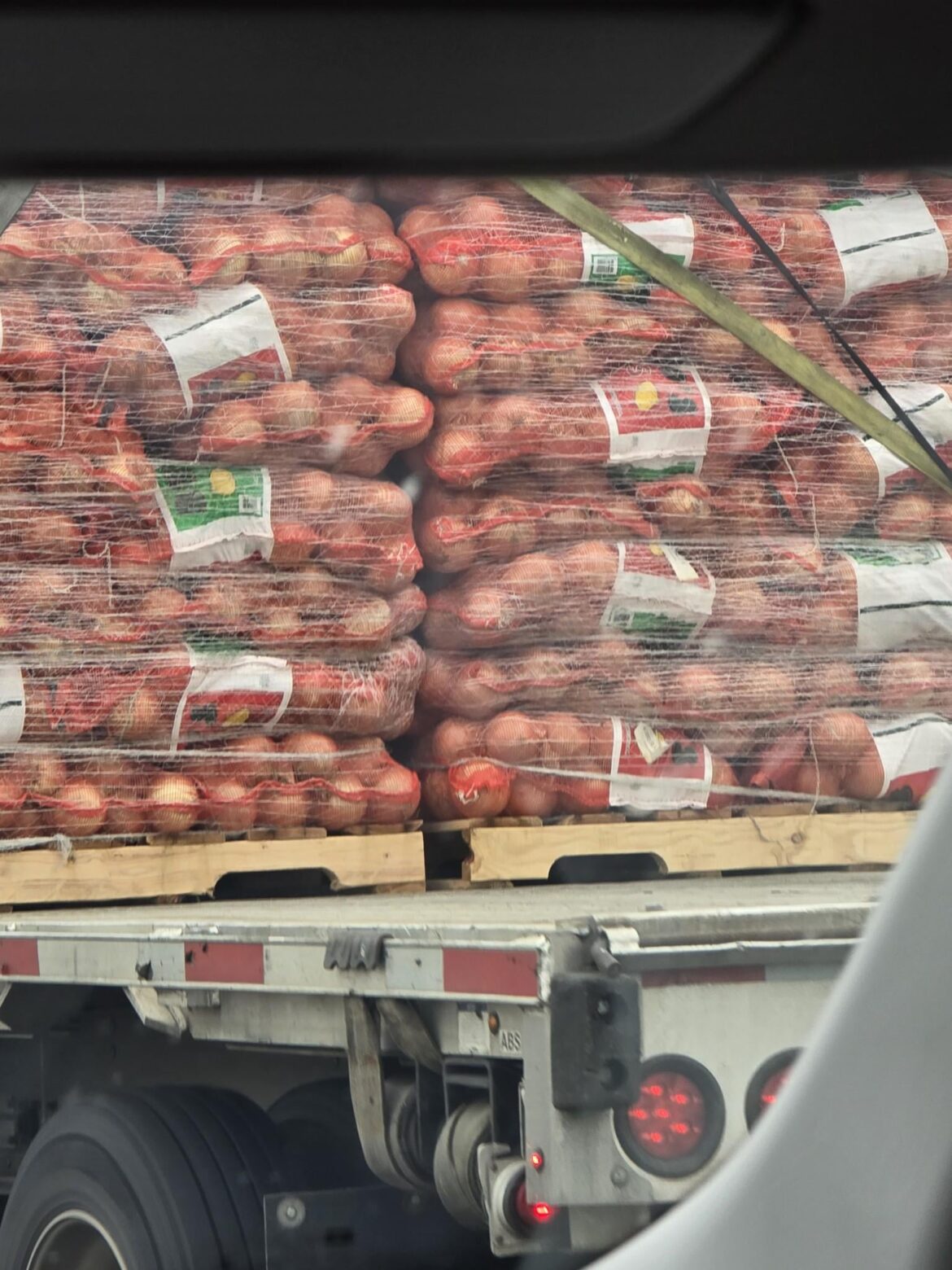 Sixteen pallets of Heaven. Taken just before we highjacked the truck.