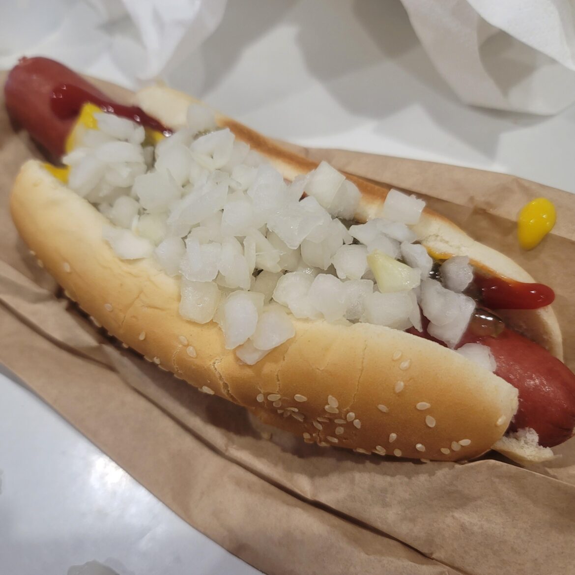 Onions with a side of hot dog