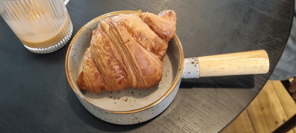 Croissant in a saucepan
