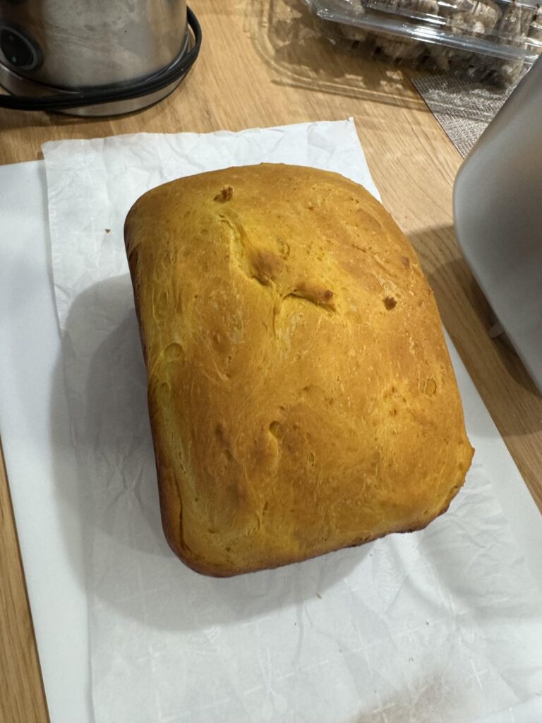 Wife’s first ever bread attempt! (Pumpkin)