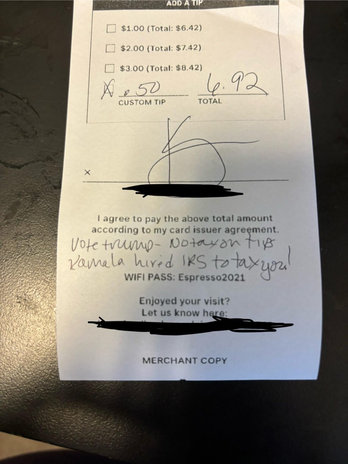 lovely tip i received at 7 am today