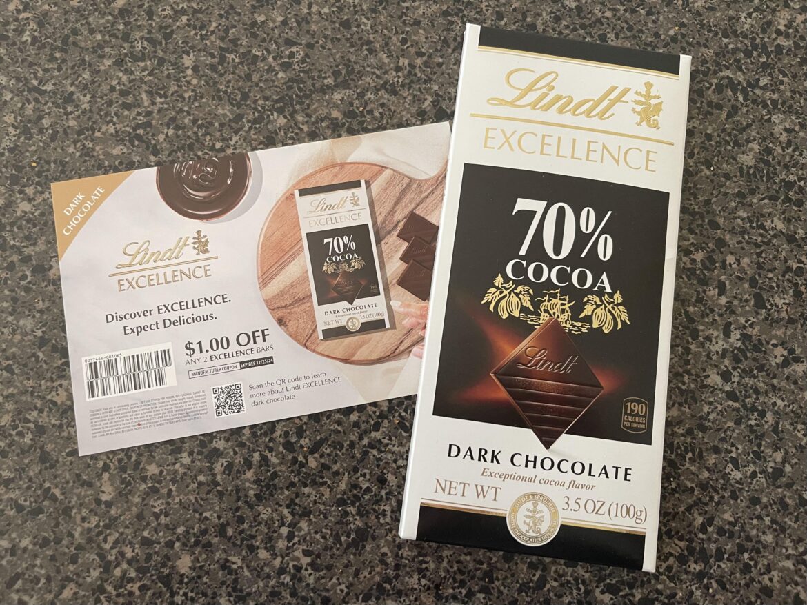 This week’s freebie: Lindt Dark Chocolate…with coupon. Anyone get this or something different?