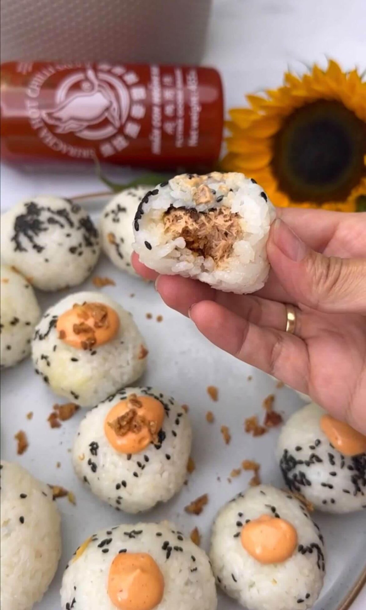 Easy Japanese Spicy Tuna Onigiri