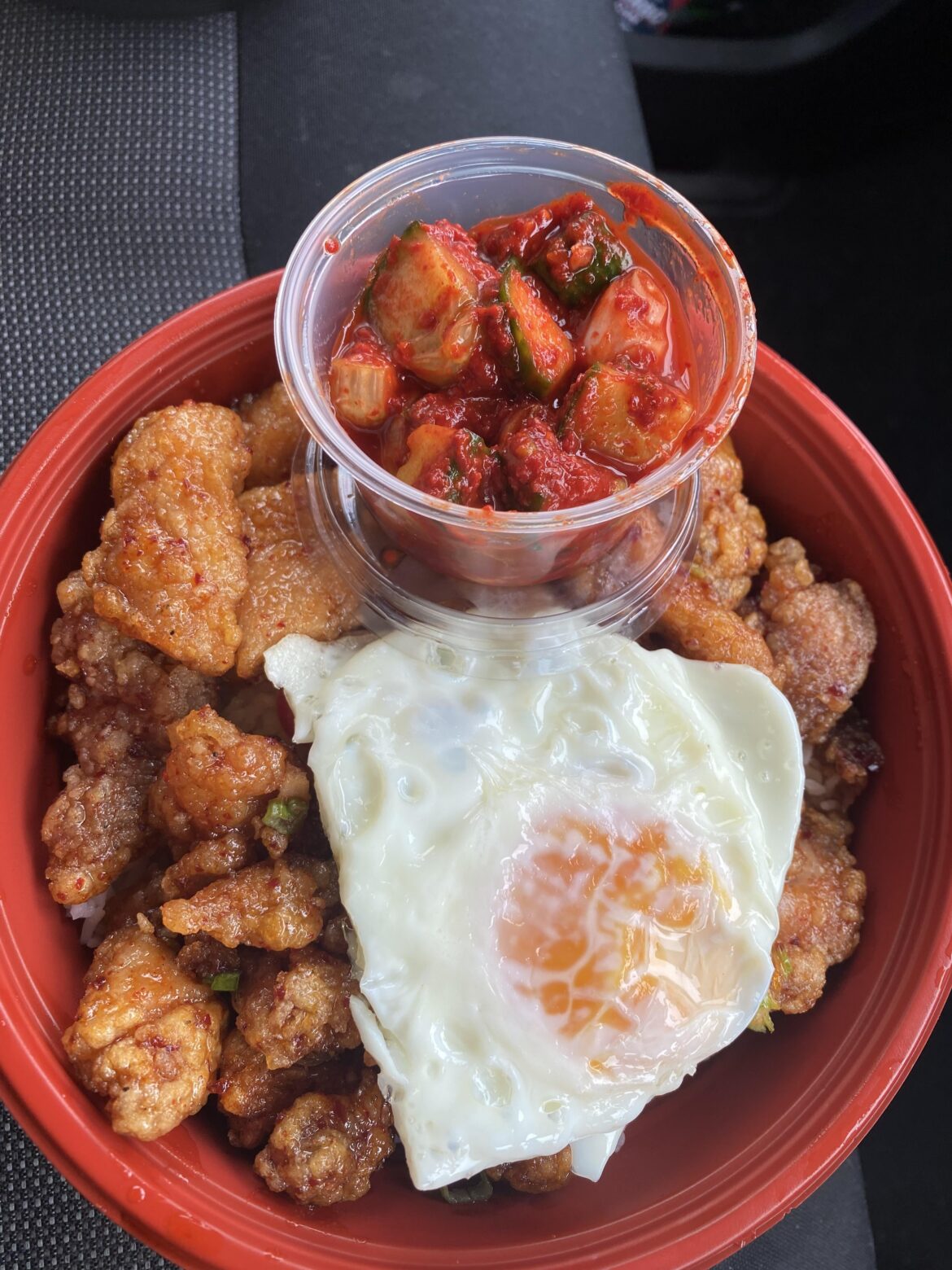 Fire cracker chicken bimbap