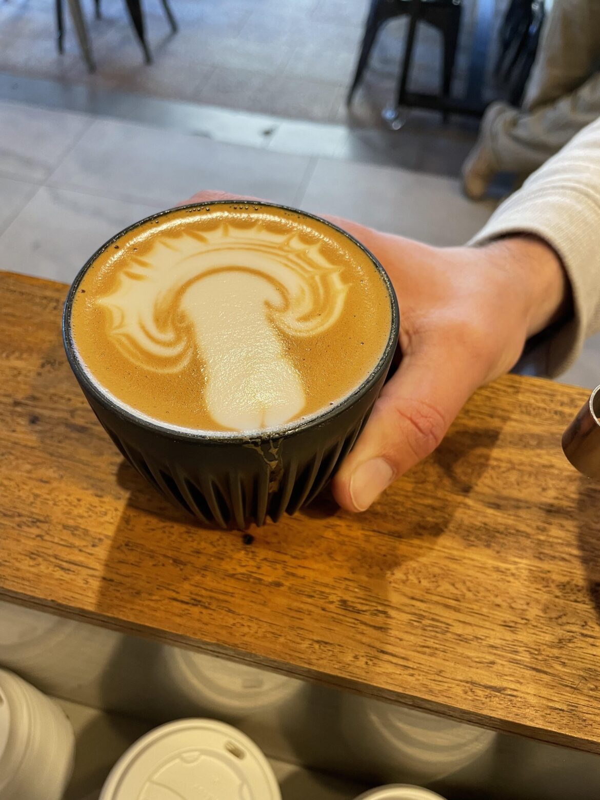 When my mate visits my cafe