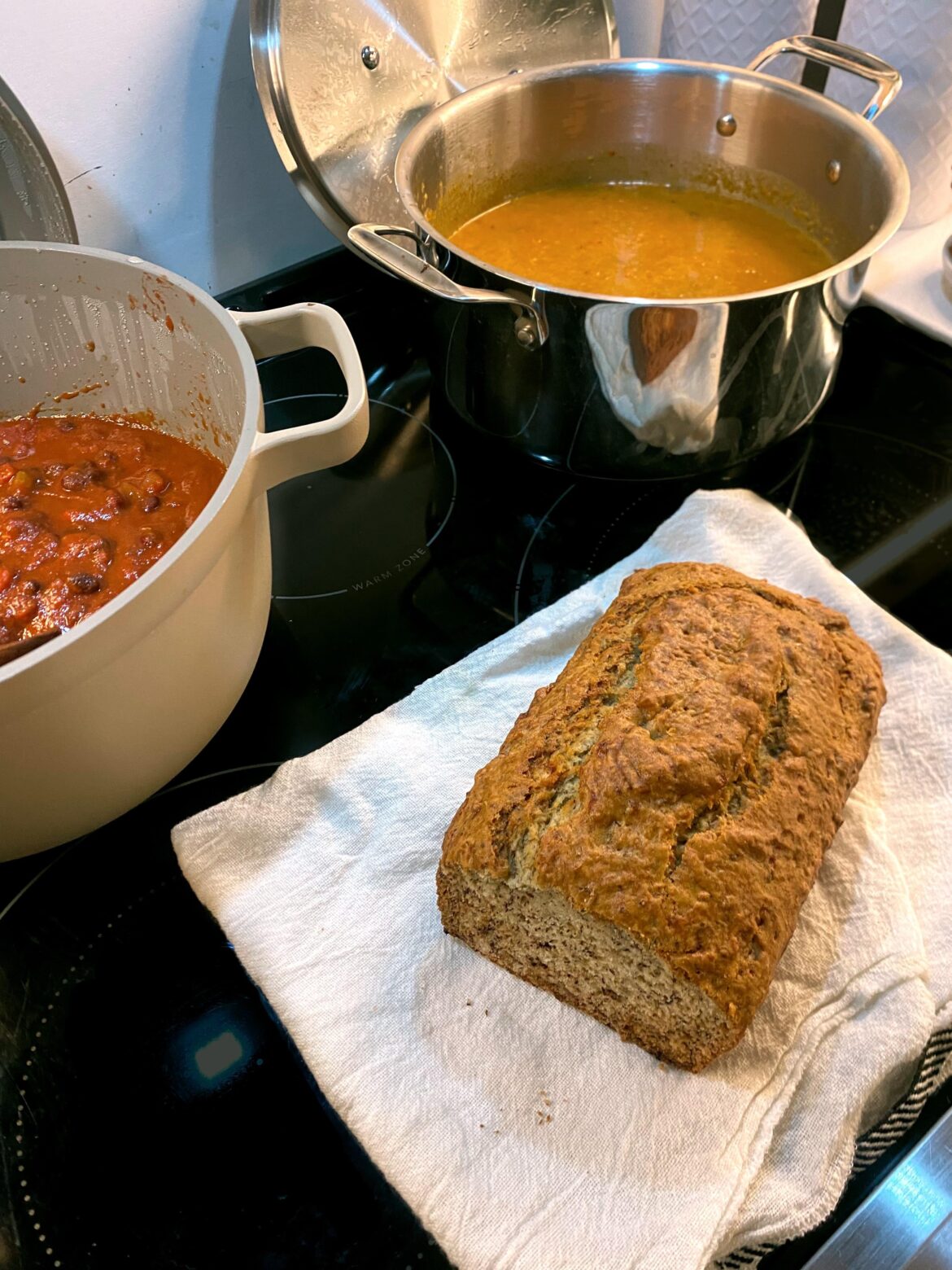 Productive night of cozy, plant-based cooking 🍂