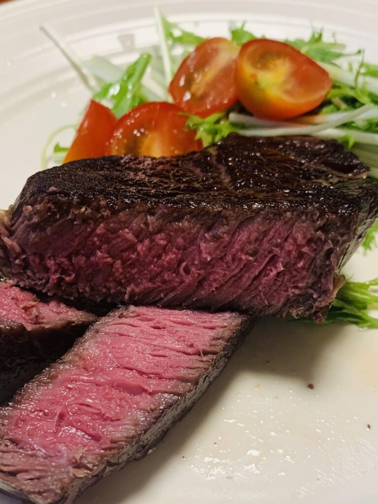 Japanese black beef rump steak - 133F for 5 hours