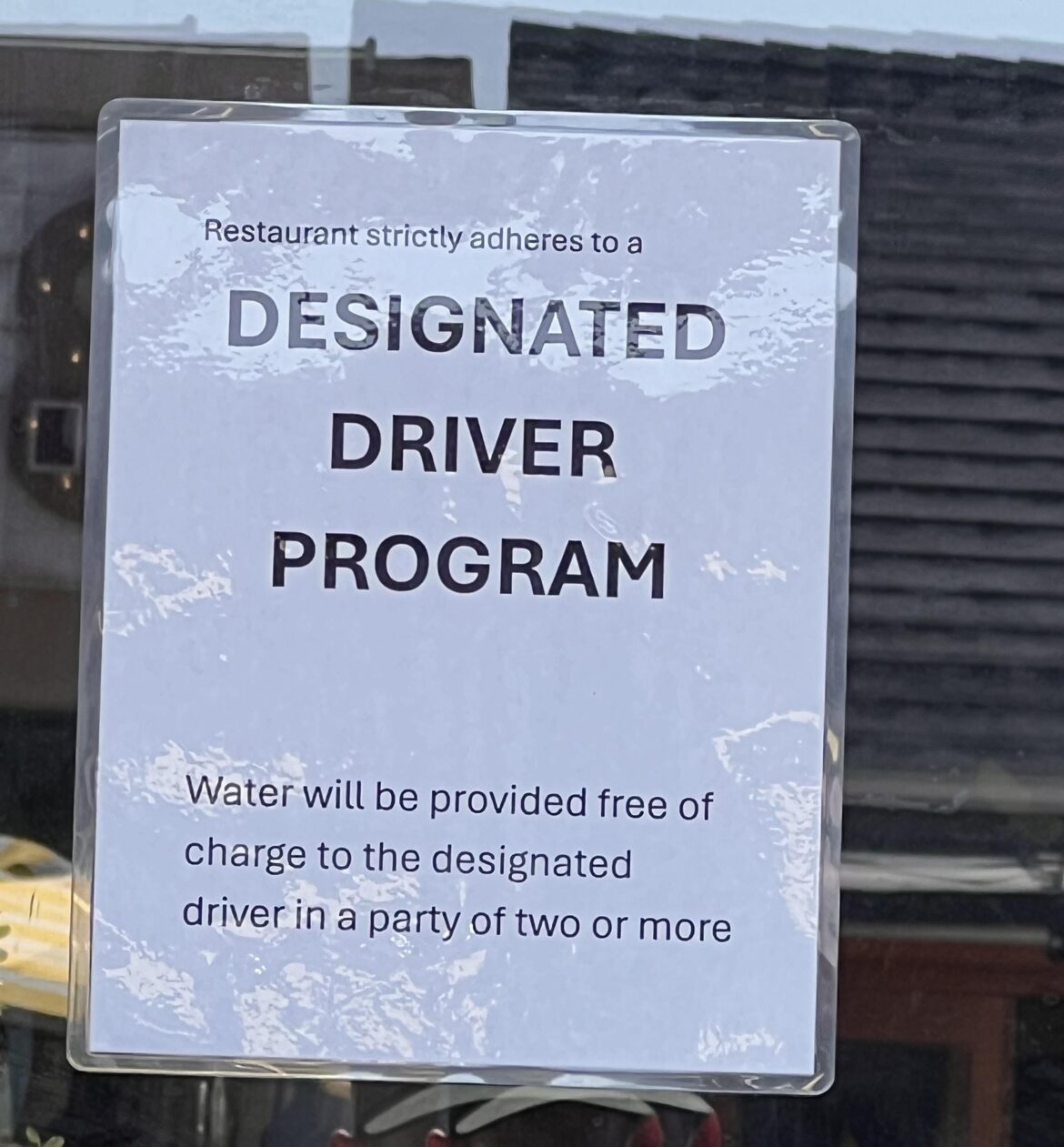 Killer Noodle in Sawtelle offers free water to designated drivers… how generous