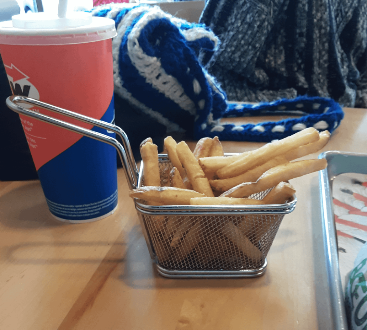 A&W serves fries in mini fryer baskets