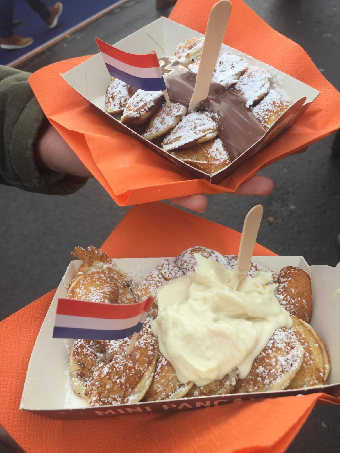 Dutch pancakes from Edinburgh Christmas market