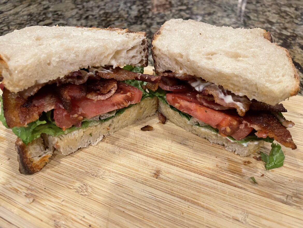 BLT on homemade sourdough