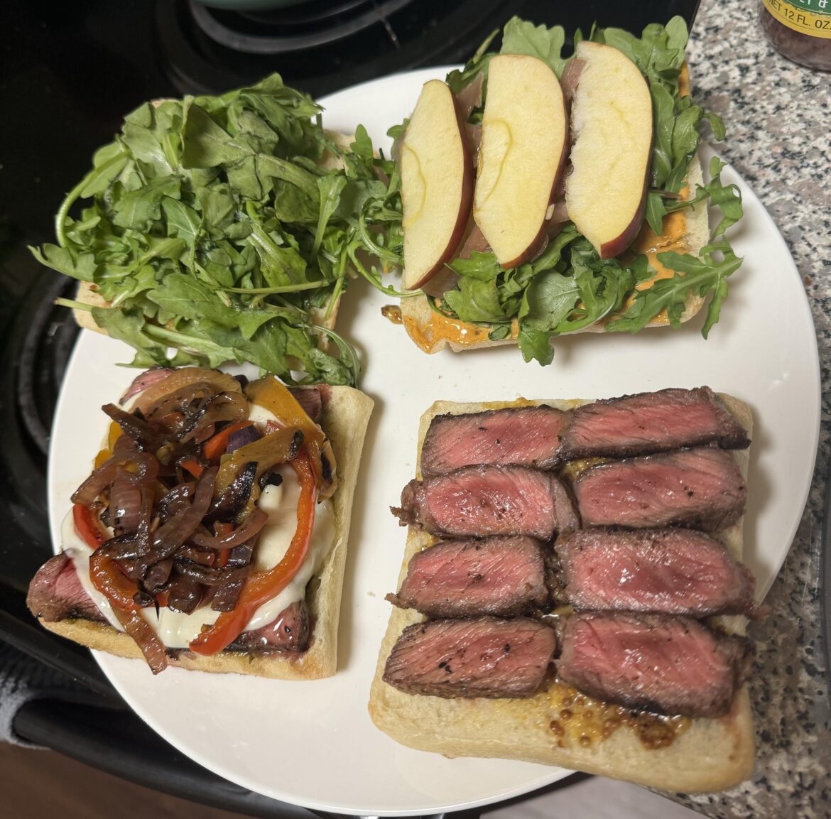 Some steak sandwich experimentation from the other night