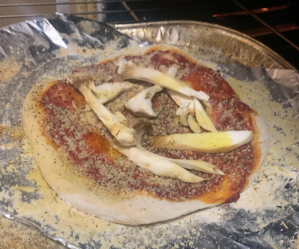 King Trumpet Mushroom pizza