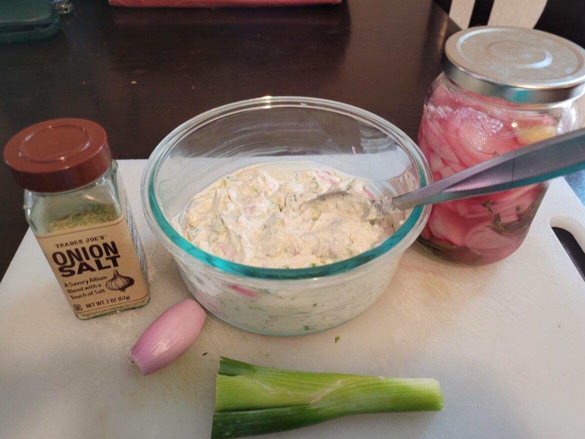 Onions dip.