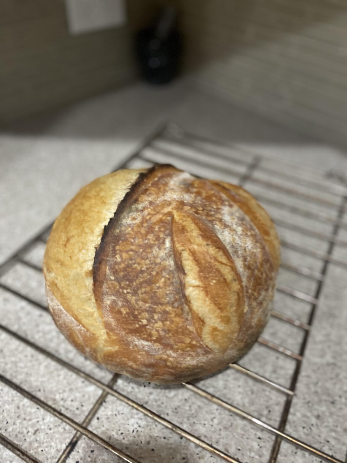 First sourdough attempt after obtaining some of my sister’s starter.