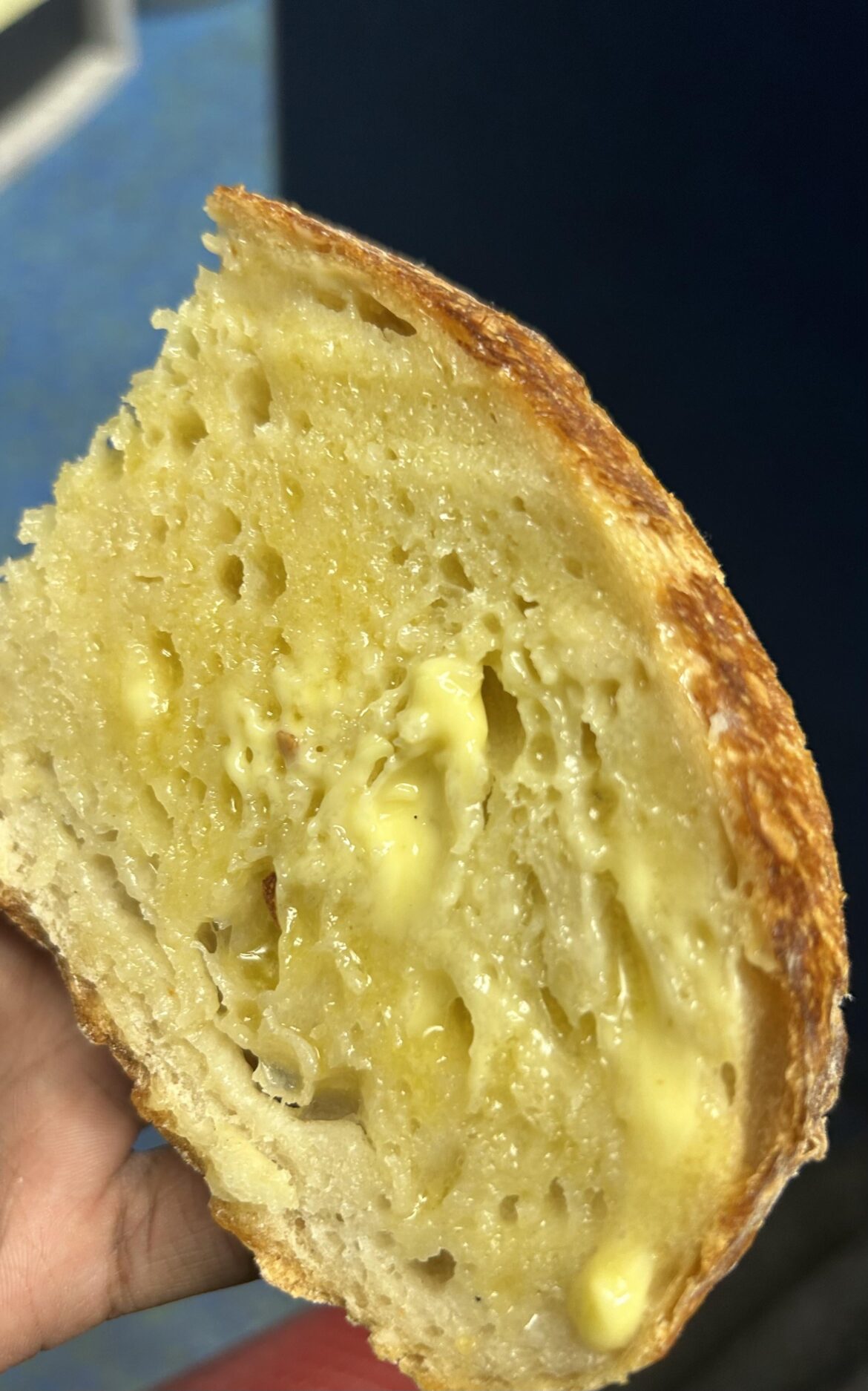 Nothing better than fresh sourdough and a modest amount of butter