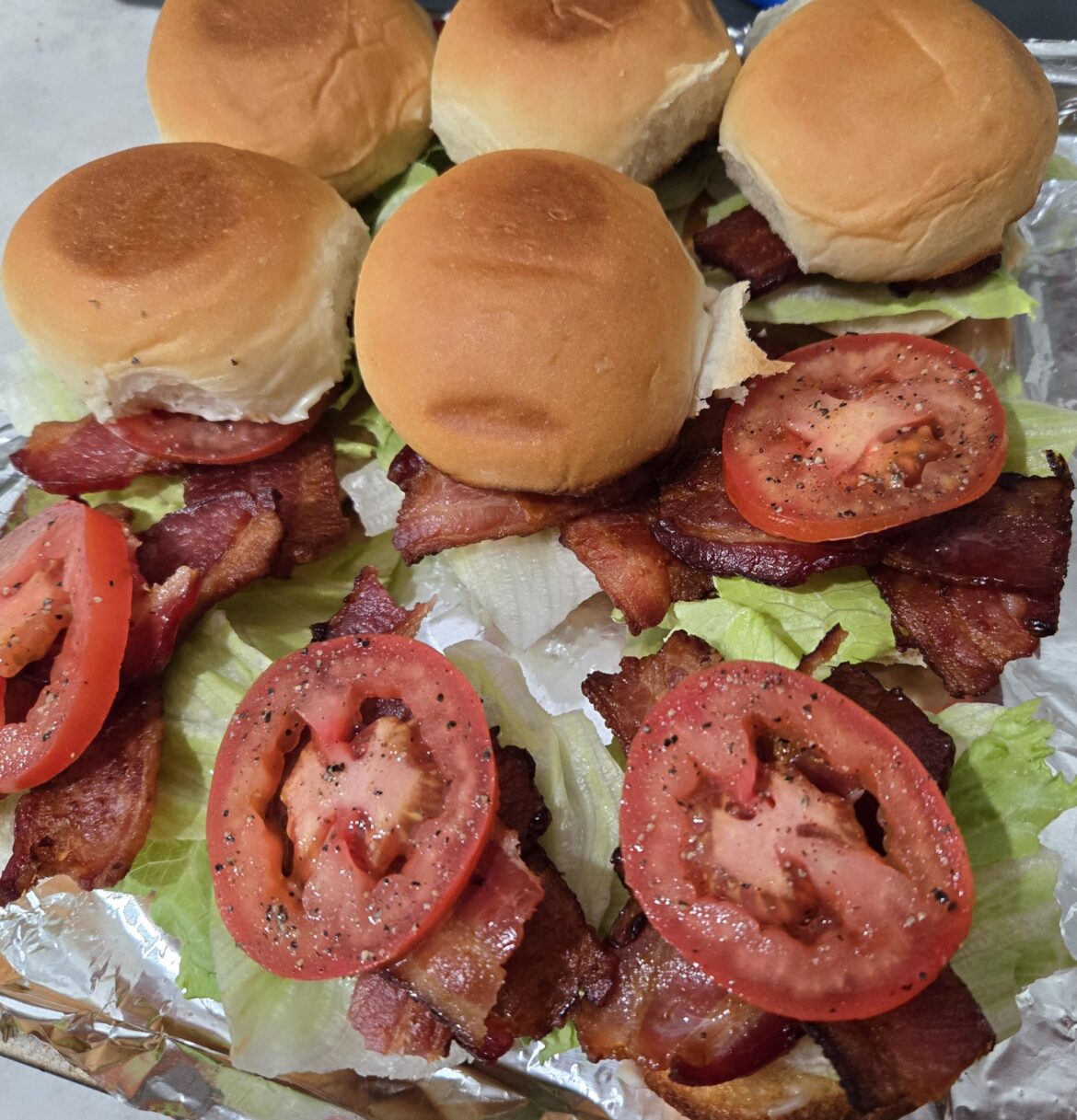I made BLT sliders