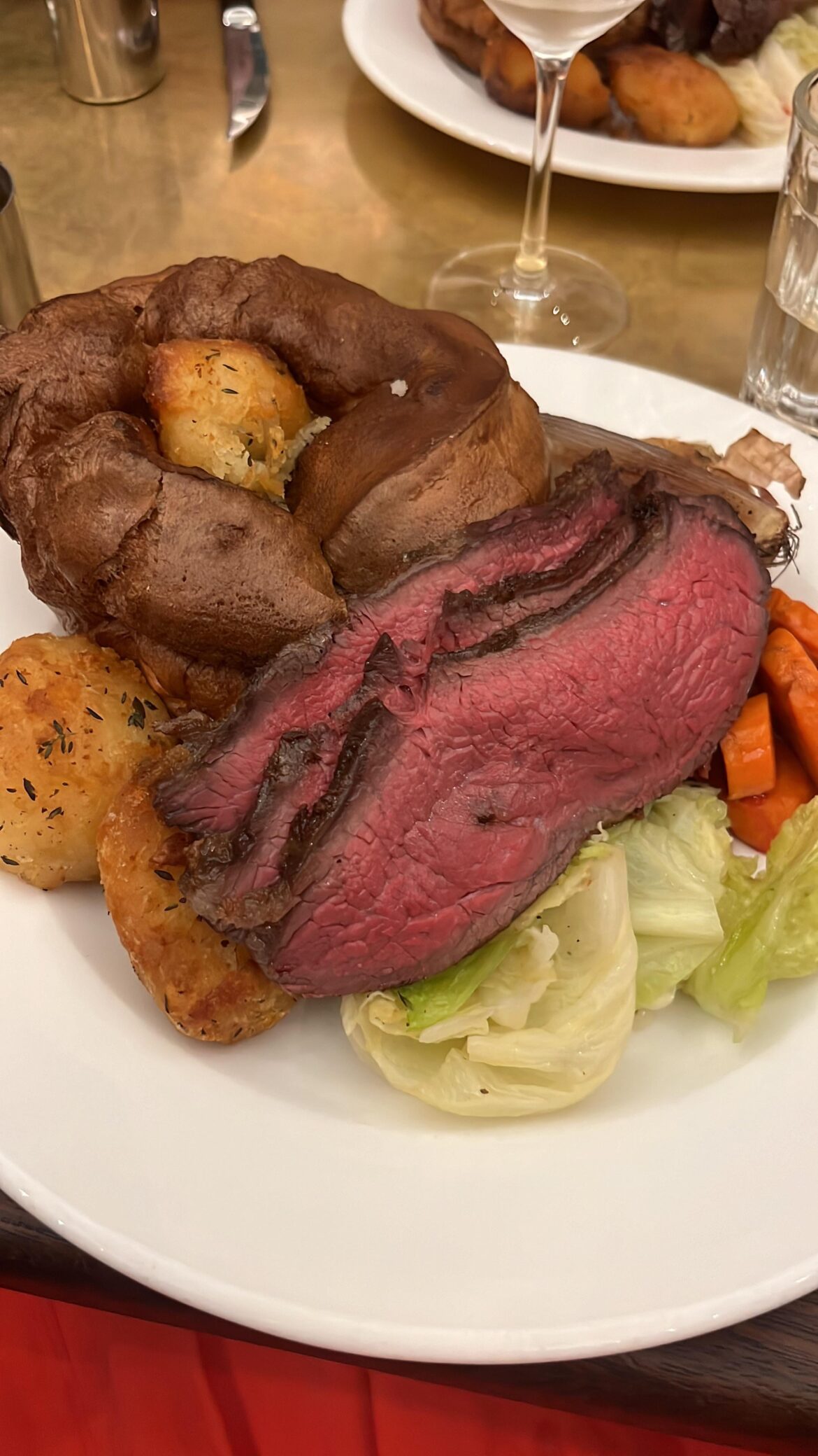 Sunday roast at Hawksmoor Manhattan, pre gravy pour