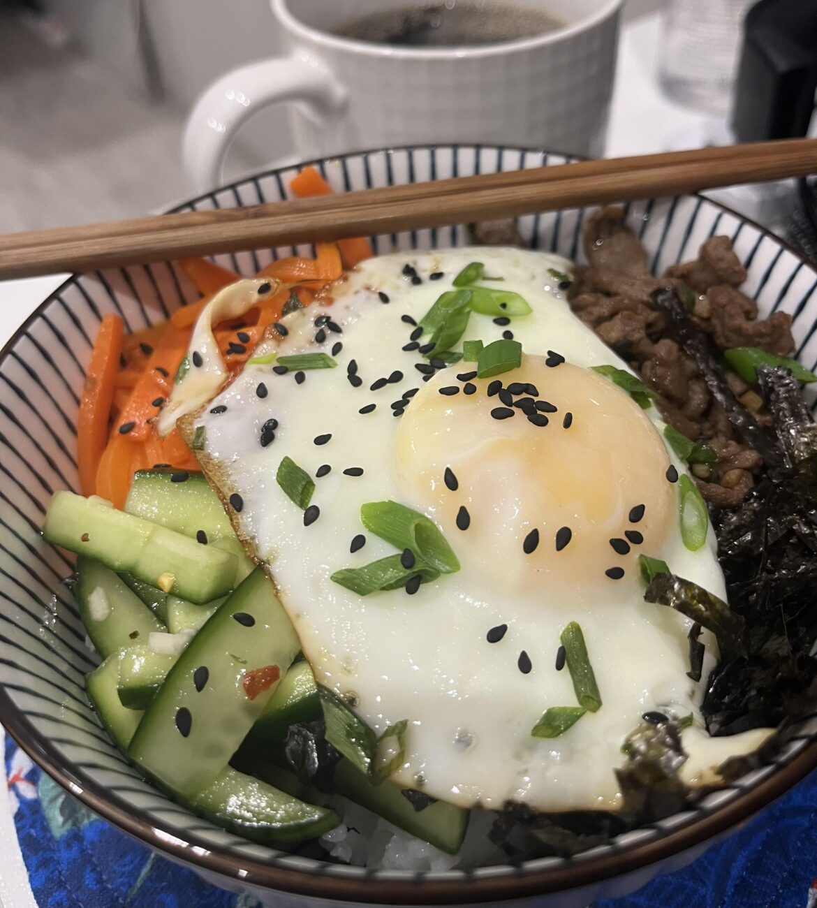 Made bibimbap for the first time