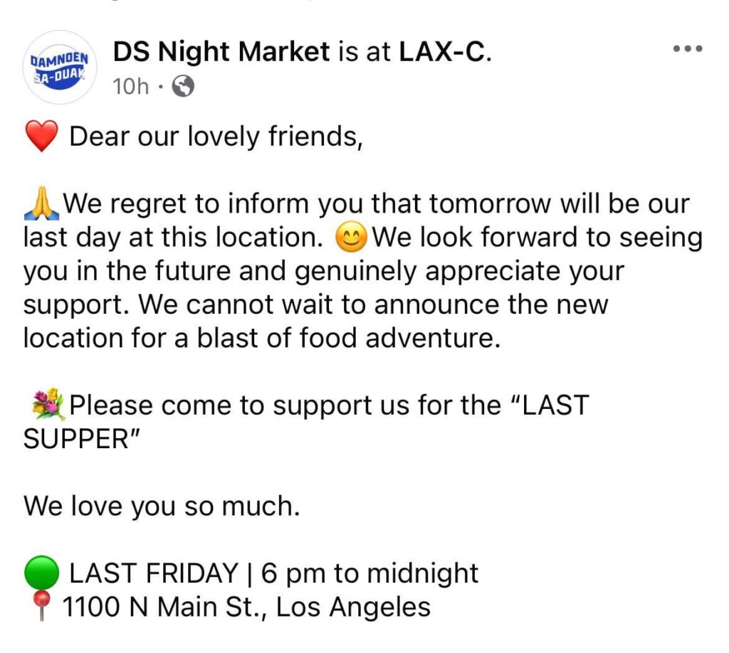 DS Night Market Info