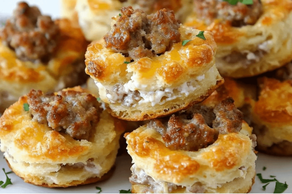 Sausage and Cream Cheese Biscuit Bites Recipe