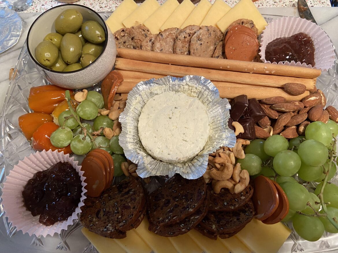 My first board. Vegetarian. All from Aldi.