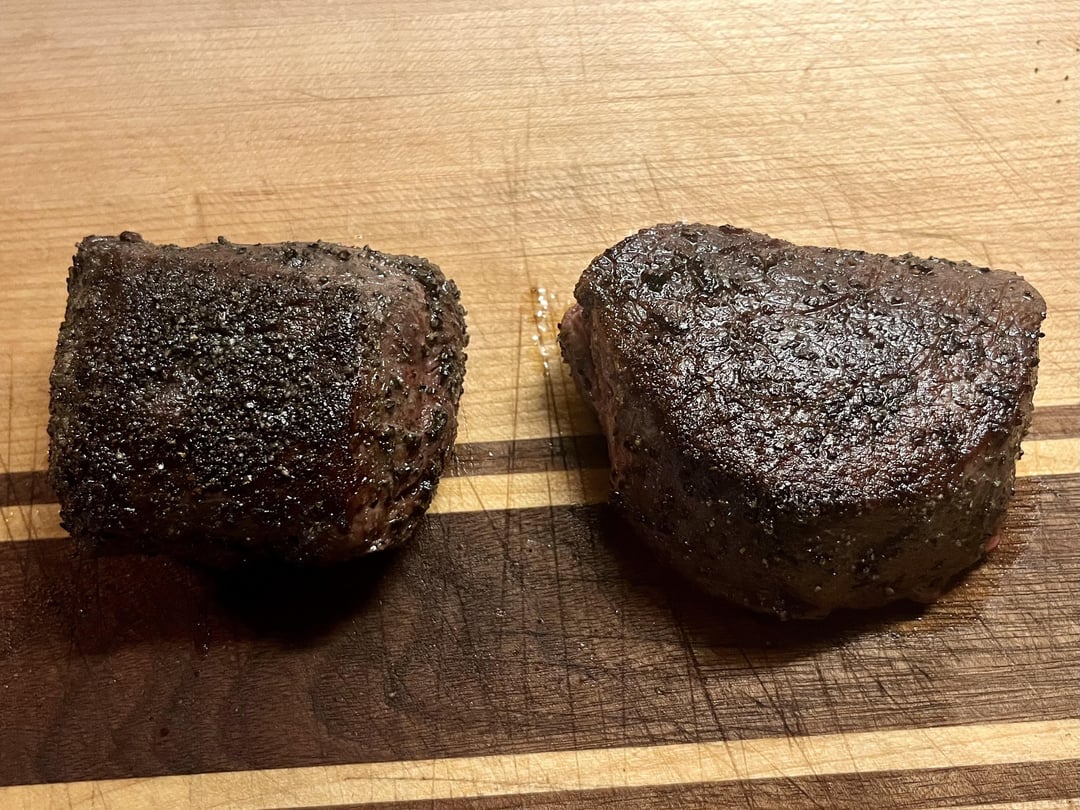 Beef and bison filets for my wife’s birthday Dining and Cooking