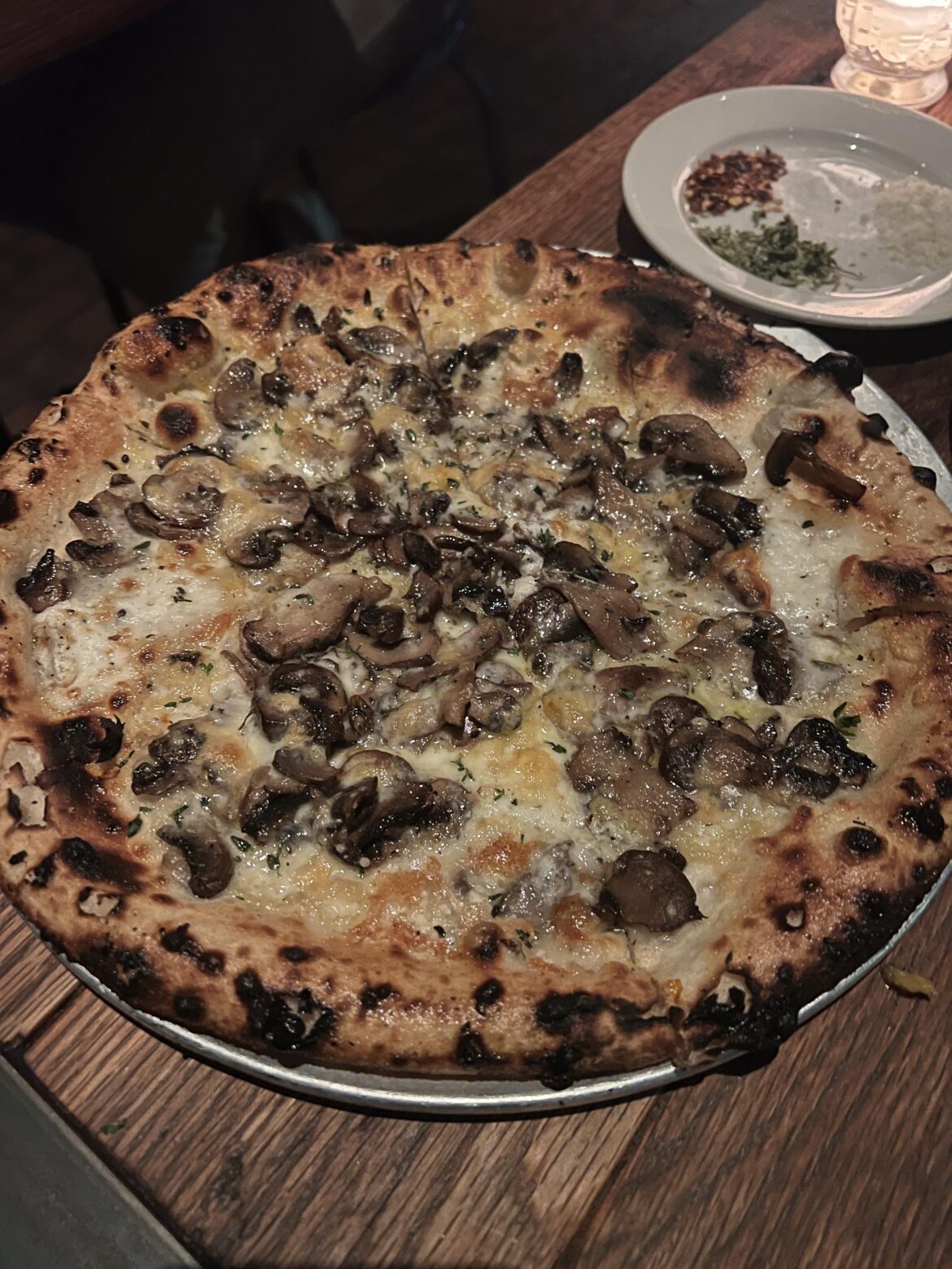 Mushroom pizza from Gjelina Mushroom pizza from Gjelina