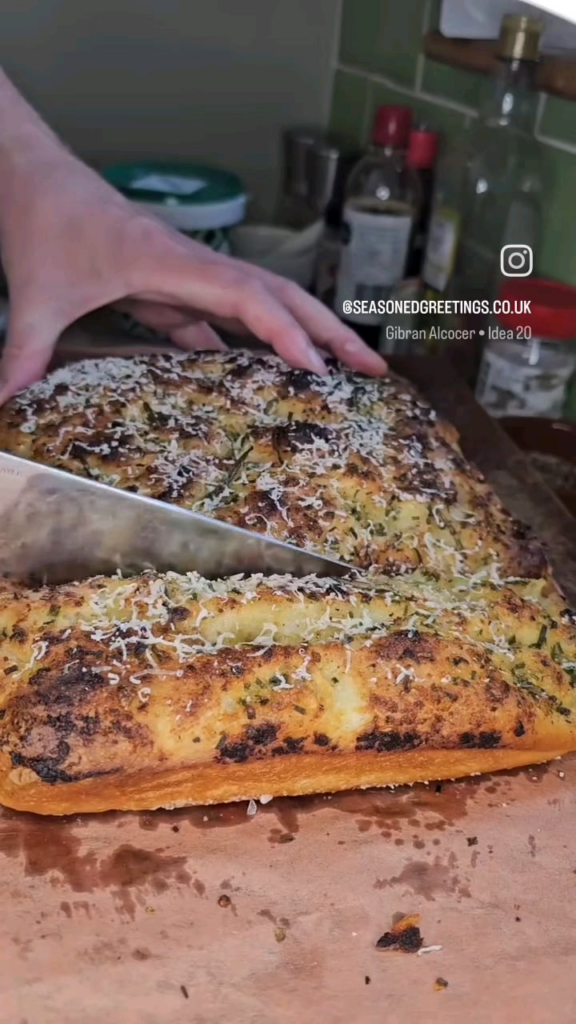 Homemade garlic and rosemary focaccia