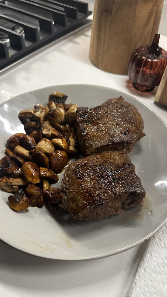 Does anyone else like mushrooms with their steak?