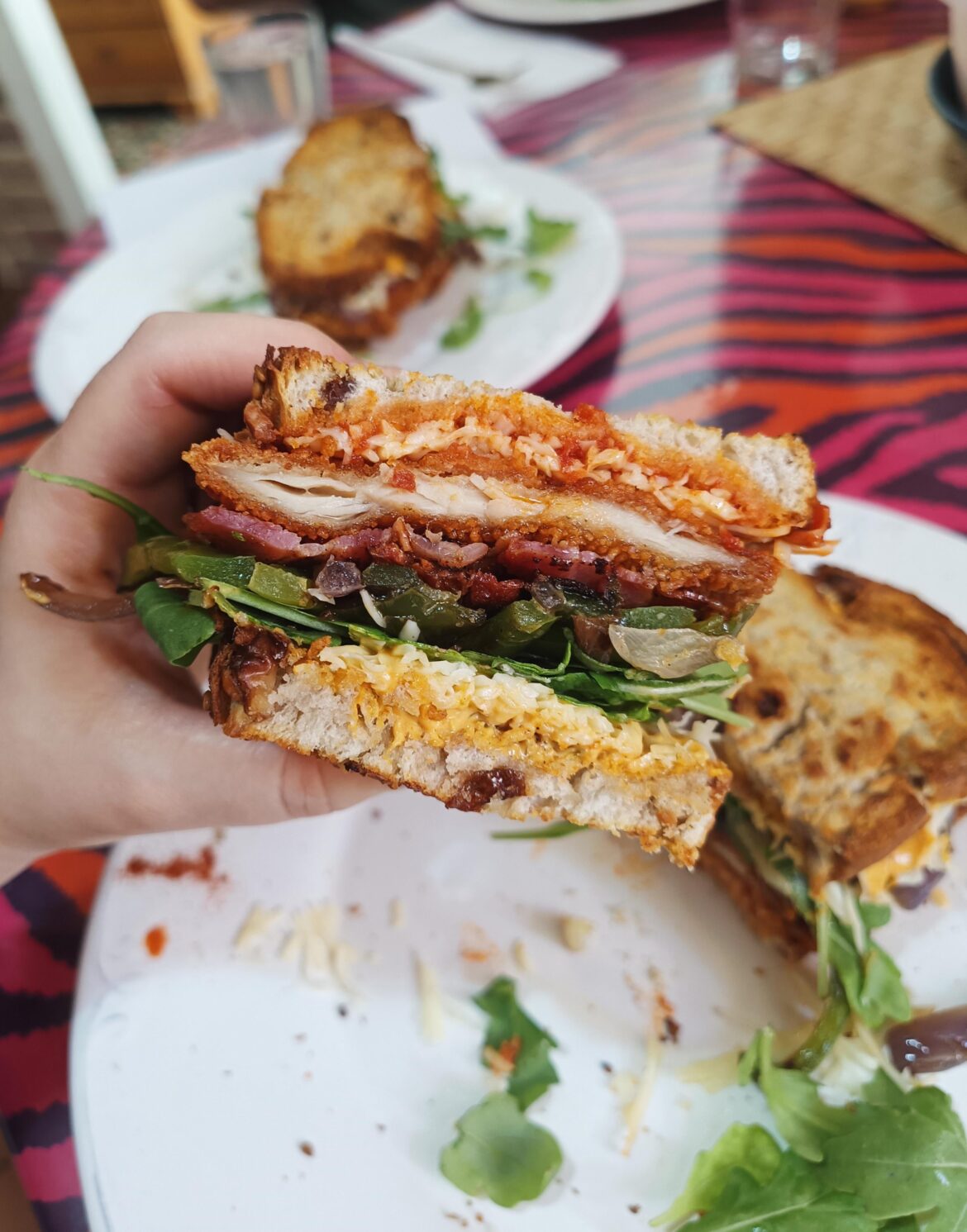 Homemade chicken cutlet sandwich