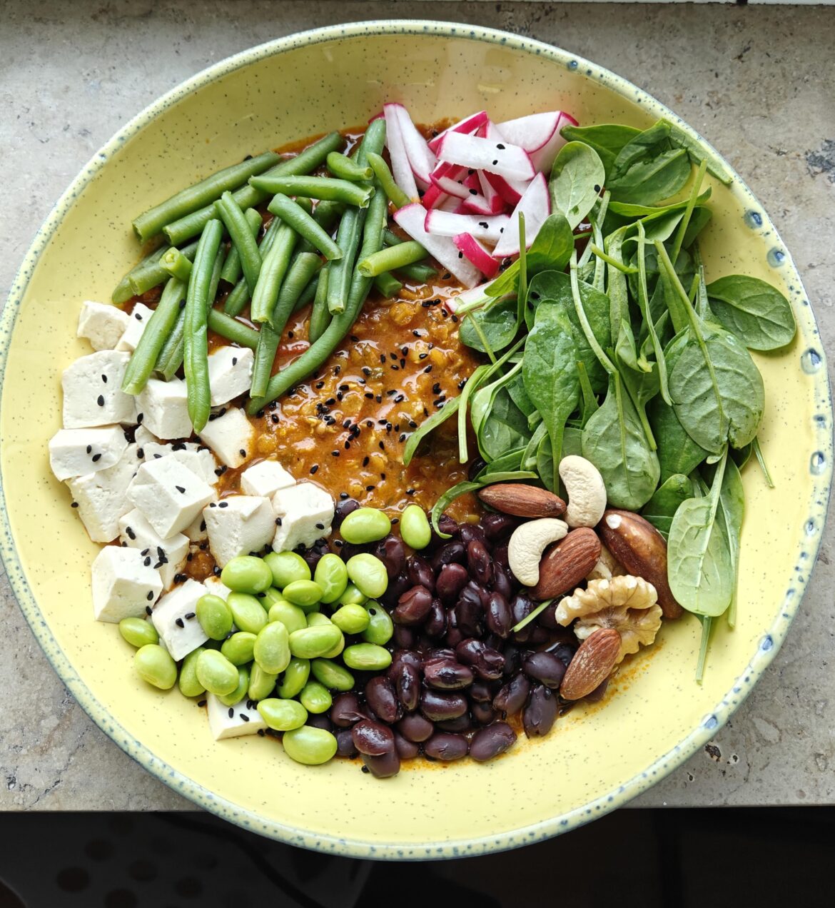 I made a flavorful lentil stew and used it as the base for this bowl! I made a flavorful lentil stew and used it as the base for this bowl!