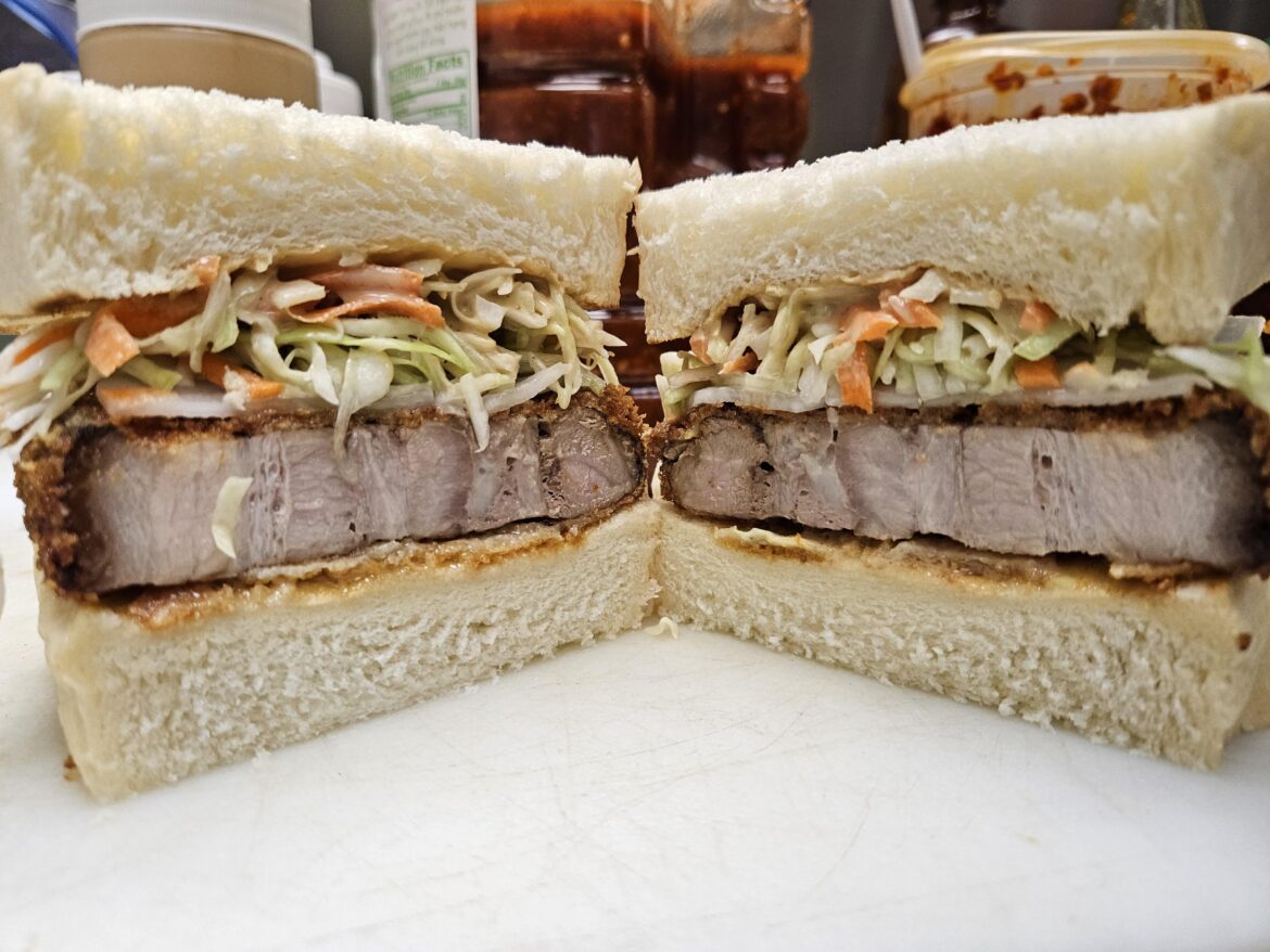 My fried chashu sando I did at my bar a while back
