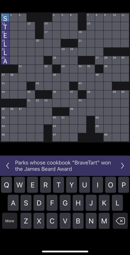 Thought this was cool!  NYT crossword