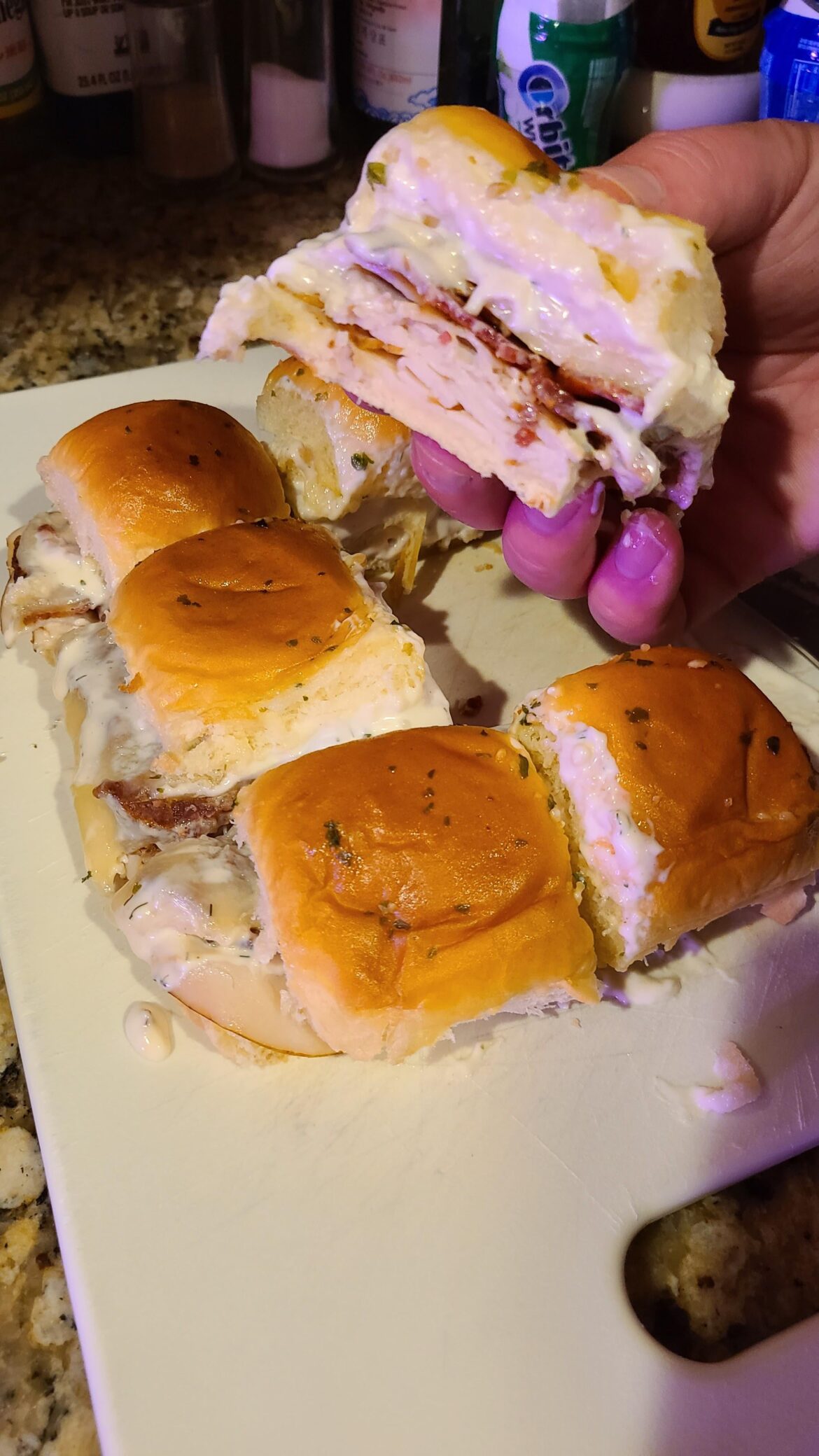 Made turkey bacon club sliders for NFL launch.