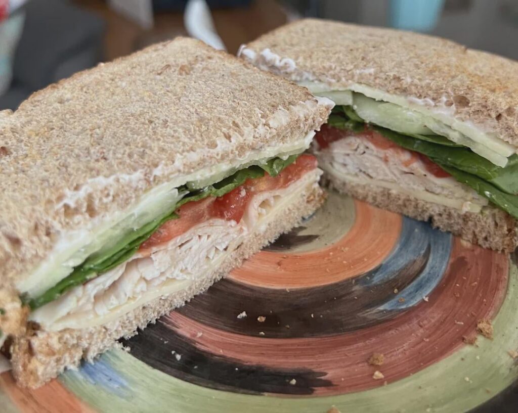 been adding thinly sliced cucumbers to my turkey sandwiches and it’s truly my new fav thing