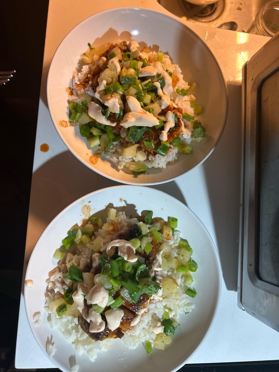 Tex mex pork with pineapple salsa slaps