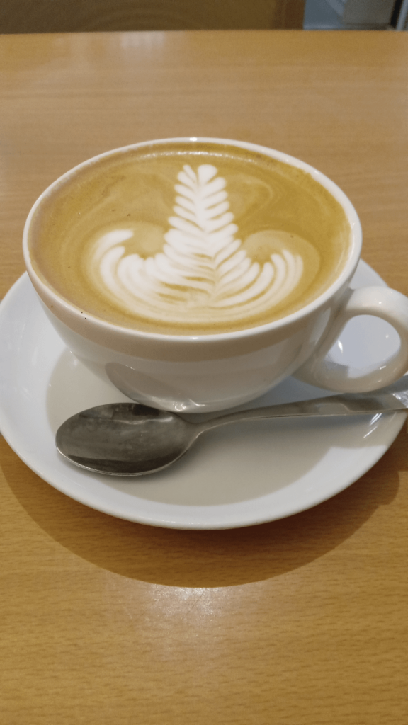 My coffee from the art of coffee in Dublin