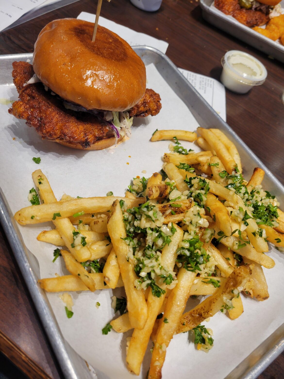 Hot Chicken with Garlic Fries!