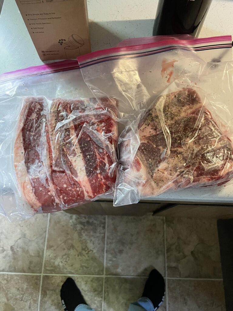 Chuck Roasts at 135 for 32 hours. Speechless