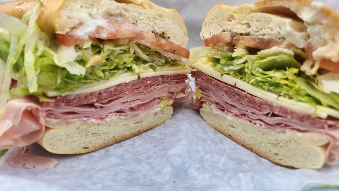 Salami, ham and pepperjack chesse