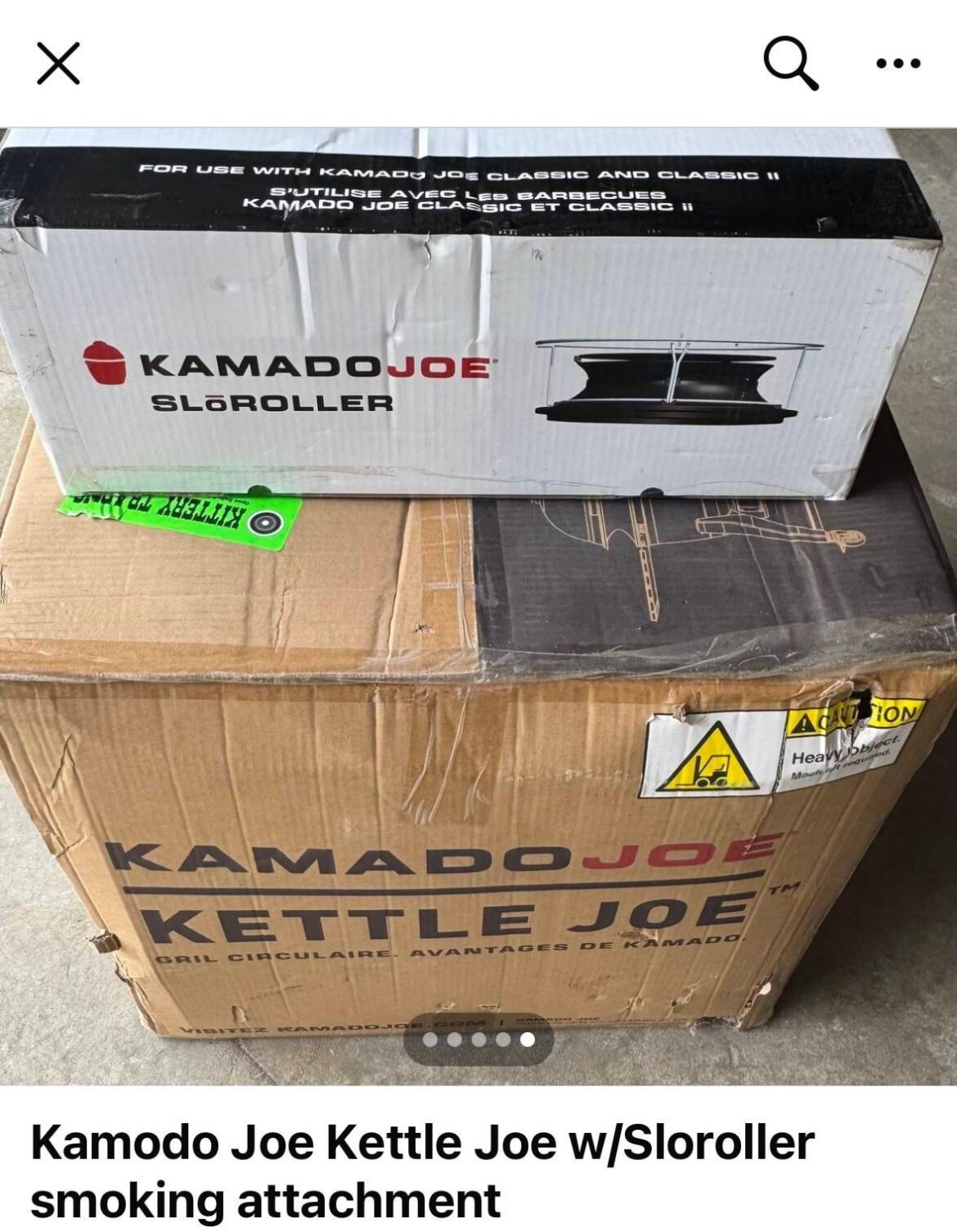 How much would you pay for a new Kamodo Joe Kettle Joe w/Sloroller smoking attachment?