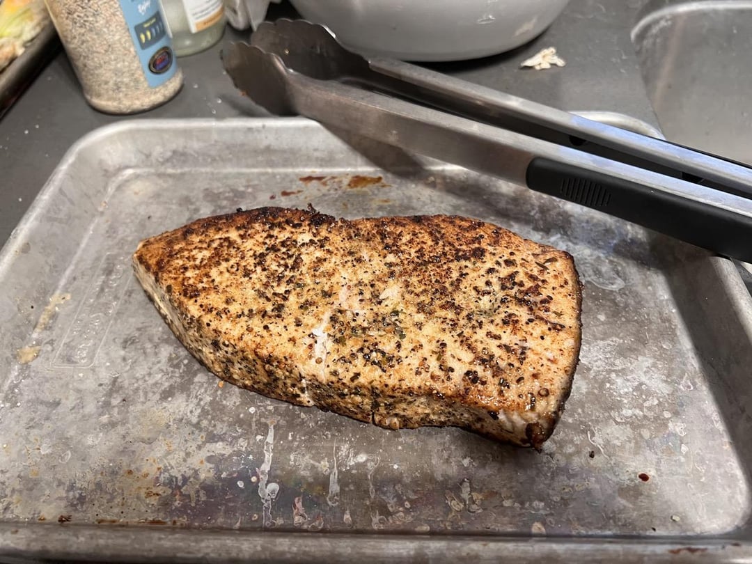 Cooking freshly caught swordfish sous vide is a game changer! Finished