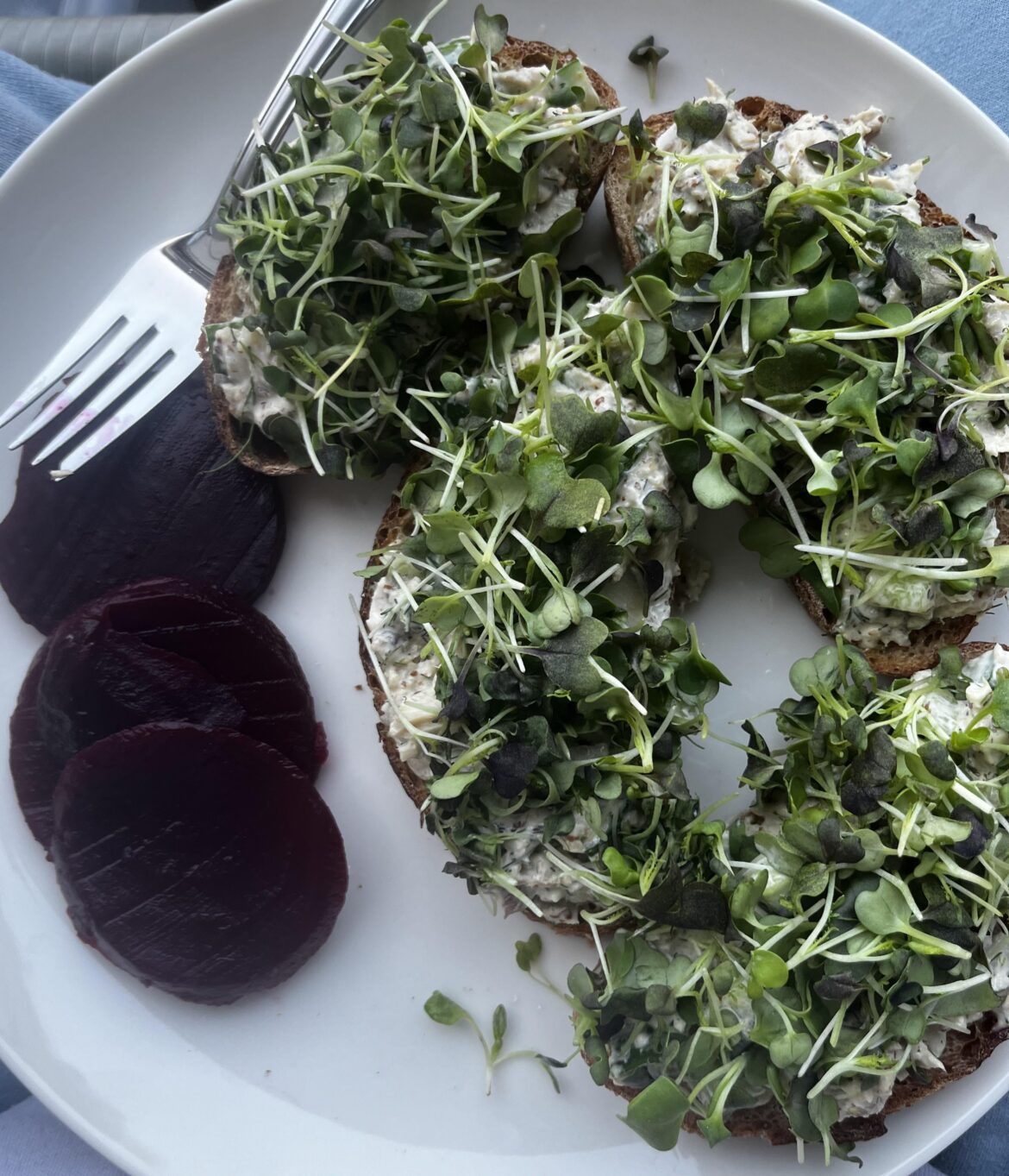 Kipper Snacks Salad on toast w/ sweet & spicy beets Kipper Snacks Salad on toast w/ sweet & spicy beets